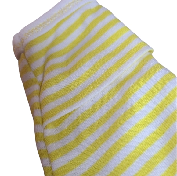 Under the Nile Banana Organic Egyptian Cotton Footie, 0-3m Yellow & White Stripe - Picture 8 of 8